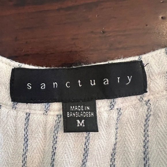 Sanctuary Blue/White Stripe Sleeveless Long Top - Size Medium - Picture 4 of 5